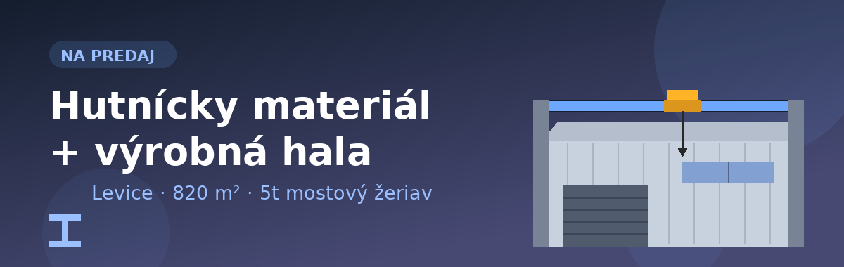 Hutnícky materiál + výrobná hala – Levice